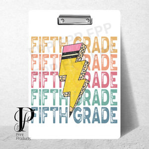 Grade Level Clipboard Lightning Bolt ANY GRADE LEVEL